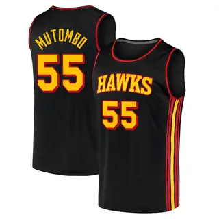 Atlanta Hawks Men's Dikembe Mutombo Black Fast Break 2020/21 Jersey - Statement Edition