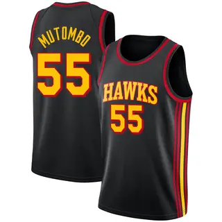 Atlanta Hawks Men's Dikembe Mutombo Black Swingman Jersey - Statement Edition