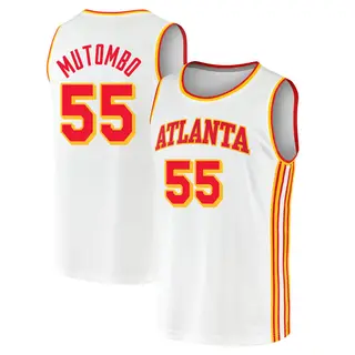 Atlanta Hawks Men's Dikembe Mutombo White Fast Break 2020/21 Jersey - Association Edition