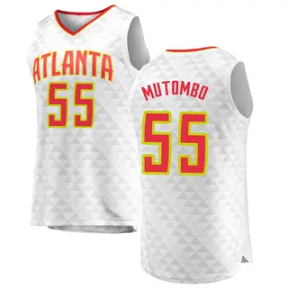 Atlanta Hawks Men's Dikembe Mutombo White Fast Break Jersey - Association Edition