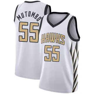 Atlanta Hawks Men's Dikembe Mutombo White Swingman 2018/19 Jersey - City Edition