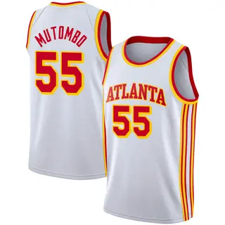 Atlanta Hawks Men's Dikembe Mutombo White Swingman 2020/21 Jersey - Association Edition