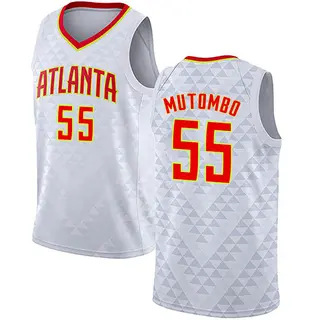 Atlanta Hawks Men's Dikembe Mutombo White Swingman Jersey - Association Edition