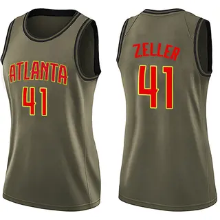 Atlanta Hawks Women's Cody Zeller Green Swingman Salute to Service Jersey