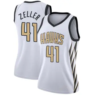 Atlanta Hawks Women's Cody Zeller White Swingman 2018/19 Jersey - City Edition