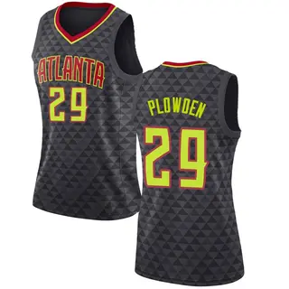 Atlanta Hawks Women's Daeqwon Plowden Black Swingman Jersey - Icon Edition