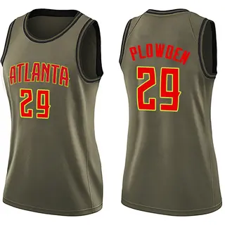 Atlanta Hawks Women's Daeqwon Plowden Green Swingman Salute to Service Jersey