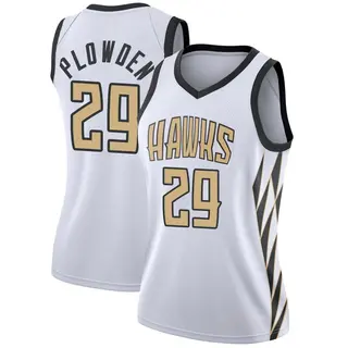 Atlanta Hawks Women's Daeqwon Plowden White Swingman 2018/19 Jersey - City Edition