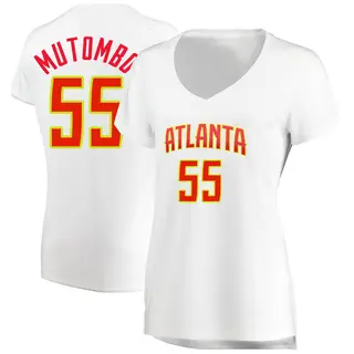 Atlanta Hawks Women's Dikembe Mutombo White Fast Break Jersey - Association Edition