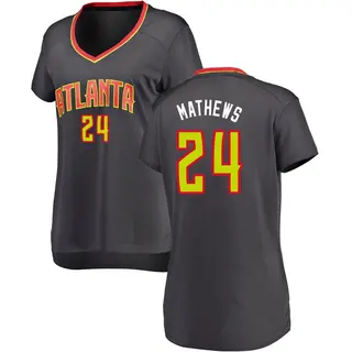 Atlanta Hawks Women's Garrison Mathews Black Fast Break Jersey - Icon Edition