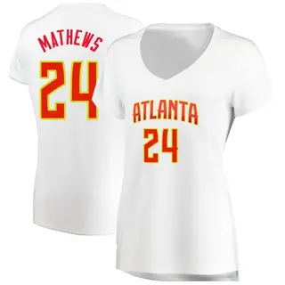 Atlanta Hawks Women's Garrison Mathews White Fast Break Jersey - Association Edition