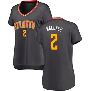 Atlanta Hawks Women's Keaton Wallace Black Fast Break Jersey - Icon Edition