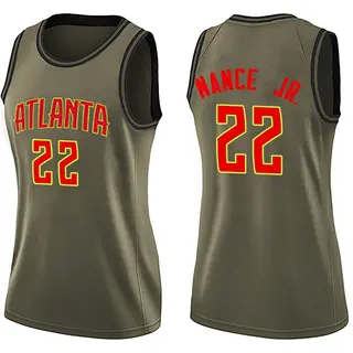 Atlanta Hawks Women's Larry Nance Jr. Green Swingman Salute to Service Jersey