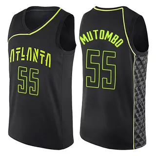 Atlanta Hawks Youth Dikembe Mutombo Black Swingman City Edition Jersey