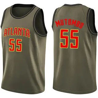 Atlanta Hawks Youth Dikembe Mutombo Green Swingman Salute to Service Jersey