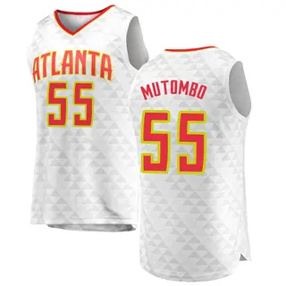 Atlanta Hawks Youth Dikembe Mutombo White Fast Break Jersey - Association Edition